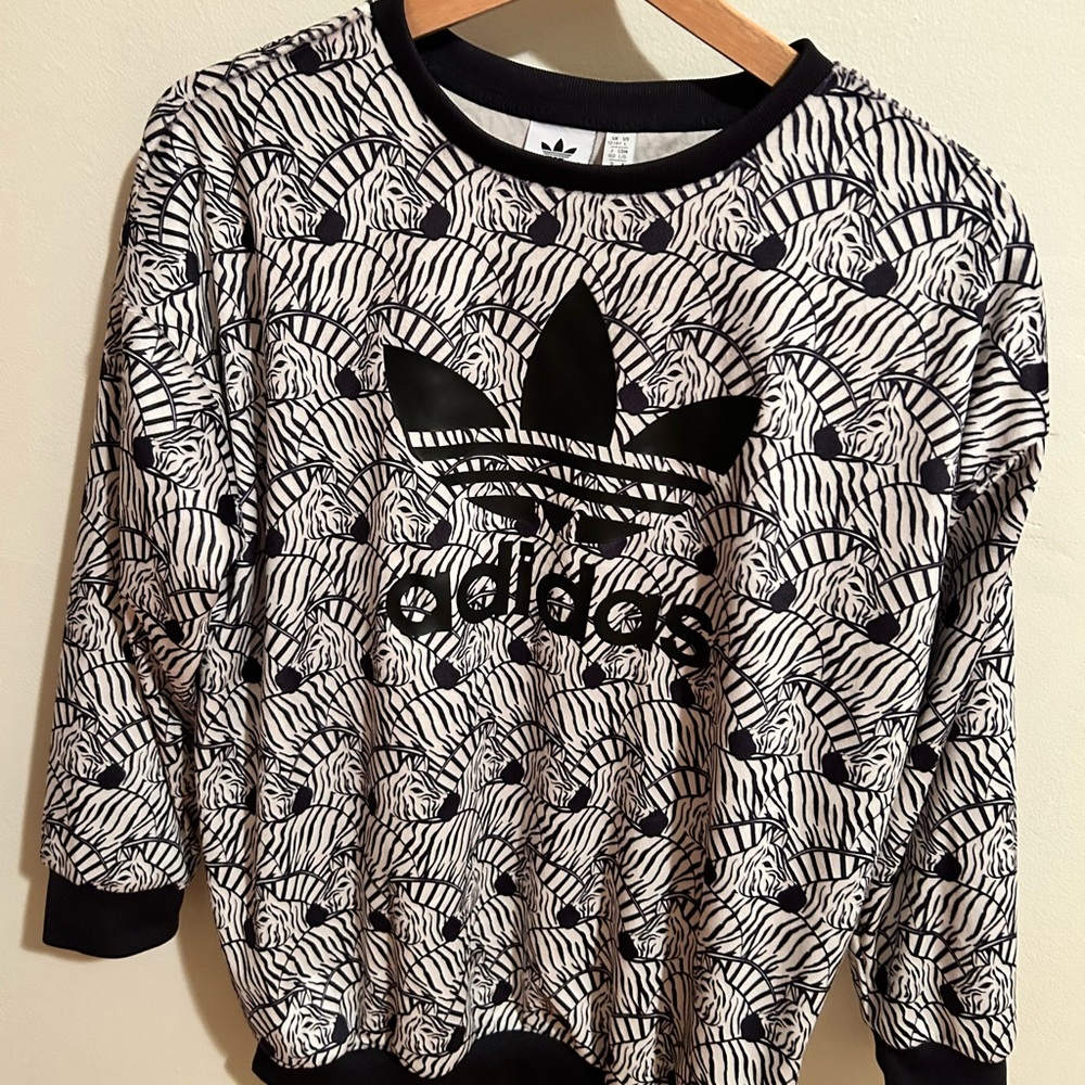 NWT ADIDAS Originals zebra pullover Sz. large